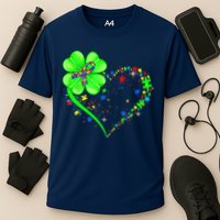 Funny Autism Clover Autism Mom Boy St Patrick's Day Performance Shirt