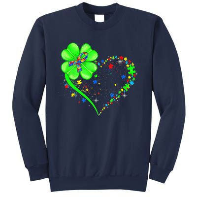 Funny Autism Clover Autism Mom Boy St Patrick's Day Sweatshirt