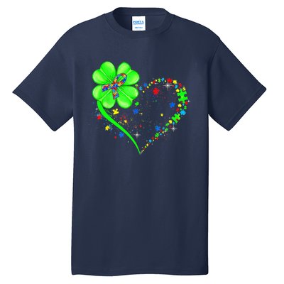 Funny Autism Clover Autism Mom Boy St Patrick's Day Tall T-Shirt