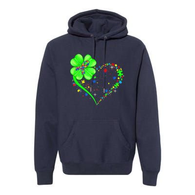 Funny Autism Clover Autism Mom Boy St Patrick's Day Premium Hoodie