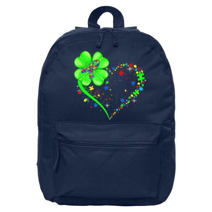 Funny Autism Clover Autism Mom Boy St Patrick's Day 16 in Basic Backpack