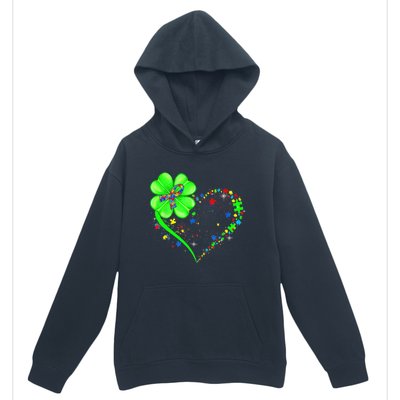 Funny Autism Clover Autism Mom Boy St Patrick's Day Urban Pullover Hoodie