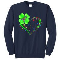 Funny Autism Clover Autism Mom Boy St Patrick's Day Tall Sweatshirt