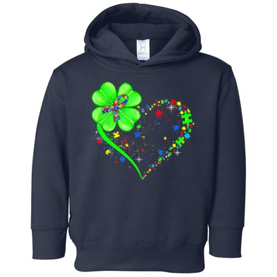 Funny Autism Clover Autism Mom Boy St Patrick's Day Toddler Hoodie
