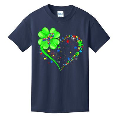 Funny Autism Clover Autism Mom Boy St Patrick's Day Kids T-Shirt