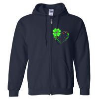 Funny Autism Clover Autism Mom Boy St Patrick's Day Full Zip Hoodie