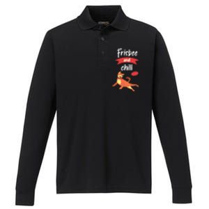 Frisbee And Chill Frisbee Great Gift Performance Long Sleeve Polo