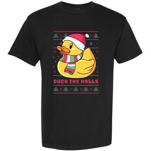 Funny and Cute Duck Puns Merry Christmas Duck The Halls Garment-Dyed Heavyweight T-Shirt