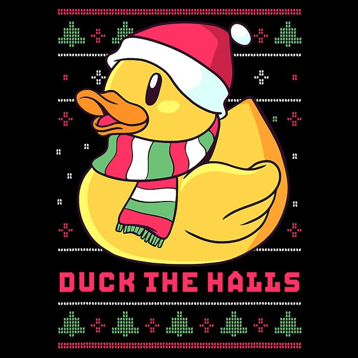 Funny and Cute Duck Puns Merry Christmas Duck The Halls Sustainable Bucket Hat