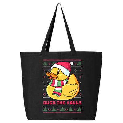 Funny and Cute Duck Puns Merry Christmas Duck The Halls 25L Jumbo Tote