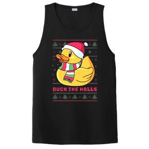 Funny and Cute Duck Puns Merry Christmas Duck The Halls PosiCharge Competitor Tank