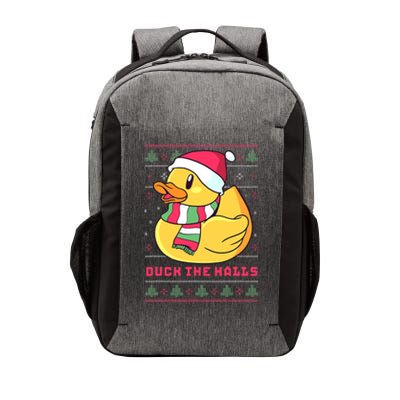 Funny and Cute Duck Puns Merry Christmas Duck The Halls Vector Backpack