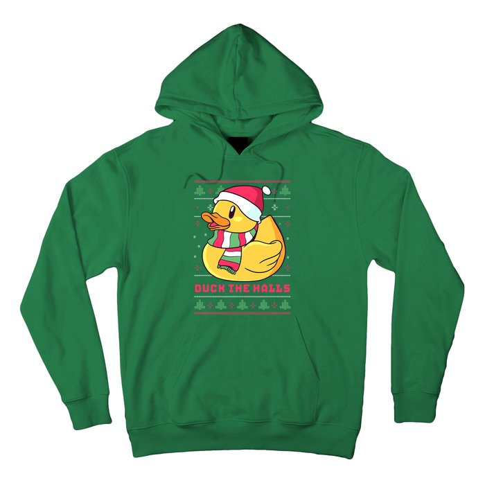 Funny and Cute Duck Puns Merry Christmas Duck The Halls Hoodie