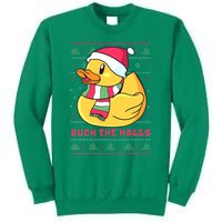 Funny and Cute Duck Puns Merry Christmas Duck The Halls Sweatshirt