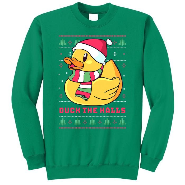 Funny and Cute Duck Puns Merry Christmas Duck The Halls Sweatshirt