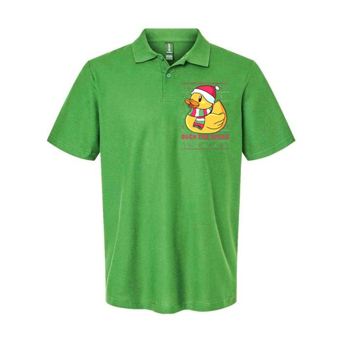 Funny and Cute Duck Puns Merry Christmas Duck The Halls Softstyle Adult Sport Polo