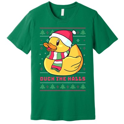 Funny and Cute Duck Puns Merry Christmas Duck The Halls Premium T-Shirt