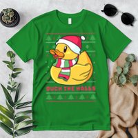 Funny and Cute Duck Puns Merry Christmas Duck The Halls Premium T-Shirt