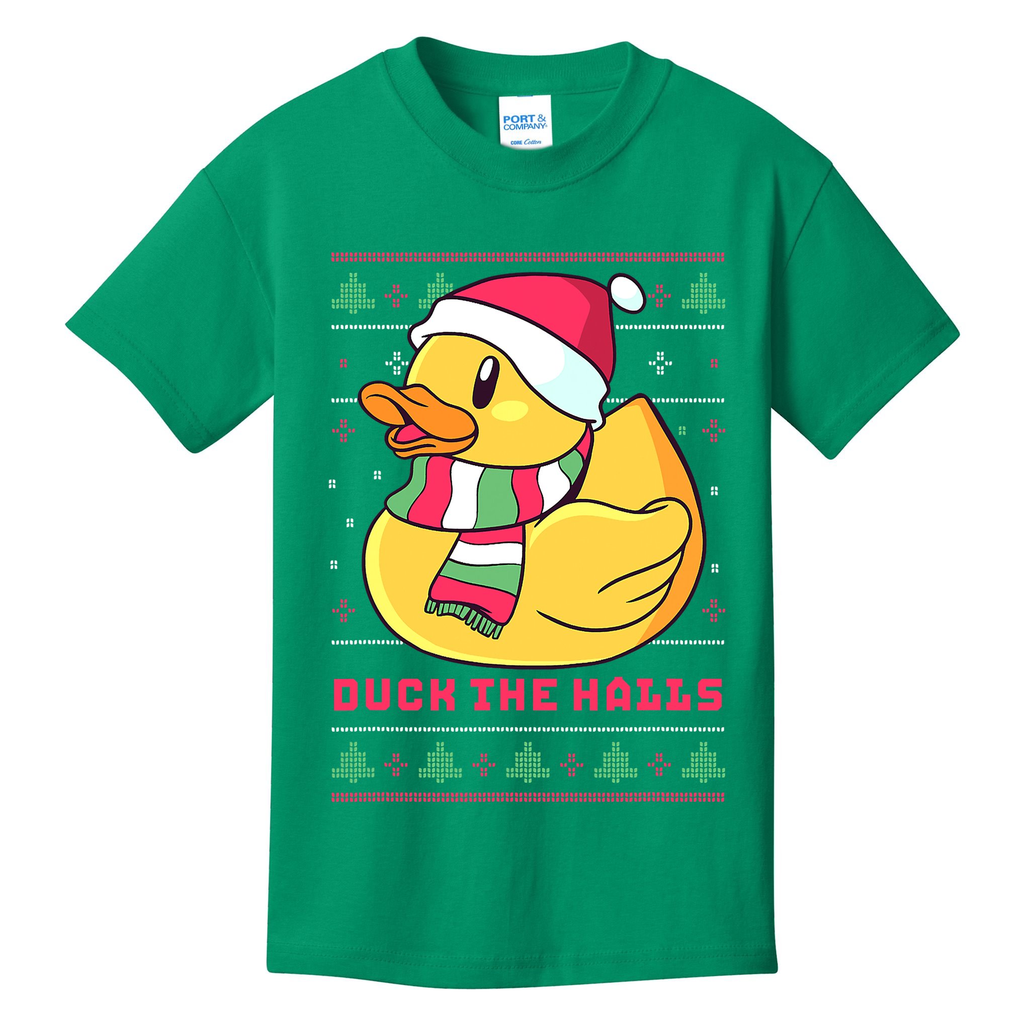 Funny and Cute Duck Puns Merry Christmas Duck The Halls Kids T-Shirt