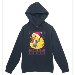 Funny and Cute Duck Puns Merry Christmas Duck The Halls Urban Pullover Hoodie