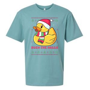 Funny and Cute Duck Puns Merry Christmas Duck The Halls Sueded Cloud Jersey T-Shirt