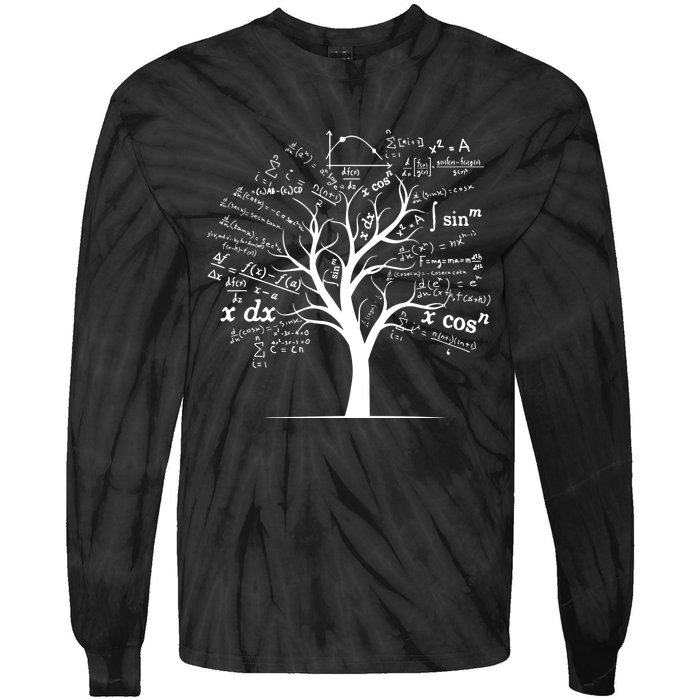 Funny Ap Calculus Algebra Tree Math Teacher Nerd Geek Funny Gift Funny Gift Tie-Dye Long Sleeve Shirt