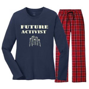 Future Activist Civil Rights For All Equality Women's Long Sleeve Flannel Pajama Set 