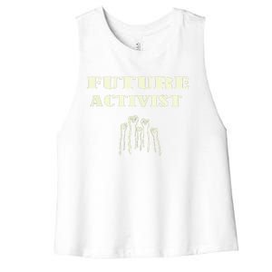 Future Activist Civil Rights For All Equality Women's Racerback Cropped Tank