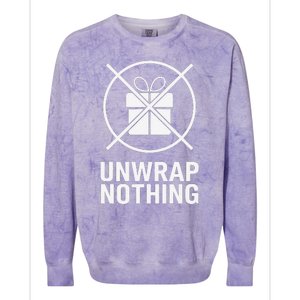 Funny Anti Christmas Unwrap Nothing Colorblast Crewneck Sweatshirt