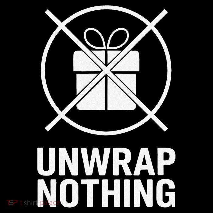 Funny Anti Christmas Unwrap Nothing Drawstring Bag