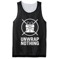 Funny Anti Christmas Unwrap Nothing Mesh Reversible Basketball Jersey Tank