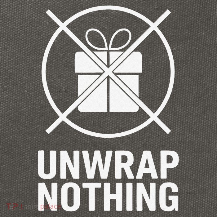 Funny Anti Christmas Unwrap Nothing Cotton Canvas Backpack