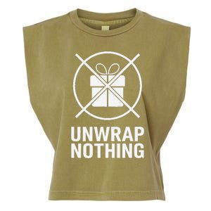 Funny Anti Christmas Unwrap Nothing Garment-Dyed Women's Muscle Tee