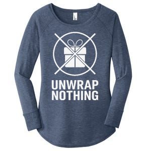 Funny Anti Christmas Unwrap Nothing Women's Perfect Tri Tunic Long Sleeve Shirt