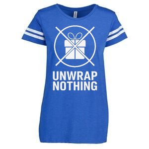 Funny Anti Christmas Unwrap Nothing Enza Ladies Jersey Football T-Shirt