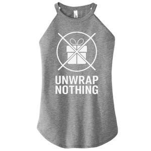 Funny Anti Christmas Unwrap Nothing Women's Perfect Tri Rocker Tank