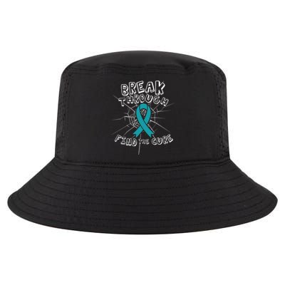 Find A Cure Ovarian Cancer Awareness Ribbon Funny Gift Cute Gift Cool Comfort Performance Bucket Hat