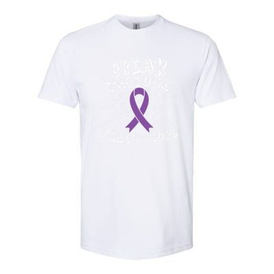 Find A Cure Pancreas Cancer Awareness Ribbon Funny Gift Softstyle® CVC T-Shirt