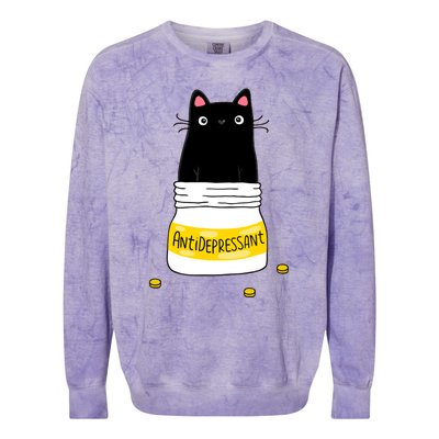 Fur Antidepressant Cat Colorblast Crewneck Sweatshirt