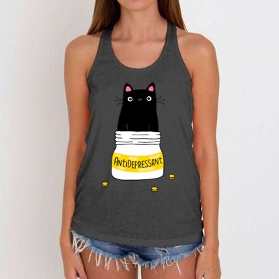 Fur Antidepressant Cat Women's Knotted Racerback Tank