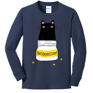 Fur Antidepressant Cat Kids Long Sleeve Shirt