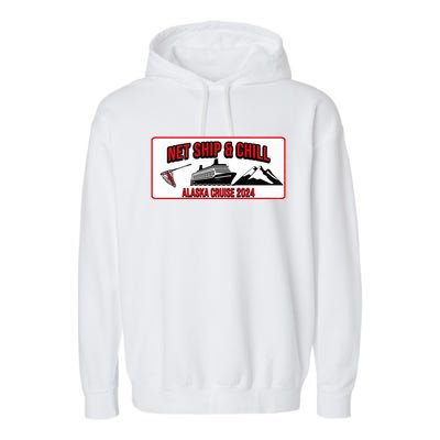 Funny Alaska Cruise 2024 Alaska Fishing Trip Alaska Funny Cool Gift Garment-Dyed Fleece Hoodie