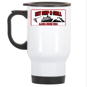 Funny Alaska Cruise 2024 Alaska Fishing Trip Alaska Funny Cool Gift Stainless Steel Travel Mug