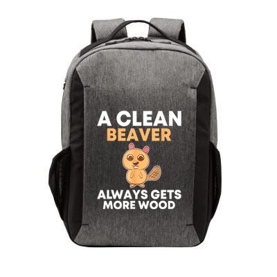 Funny A Clean Beaver Always Gets More Wood Joke Sarcastic Vector Backpack