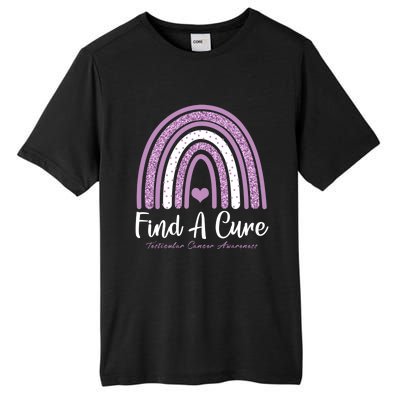 Find A Cure Testicular Cancer Awareness Day Rainbow Warrior Meaningful Gift Tall Fusion ChromaSoft Performance T-Shirt