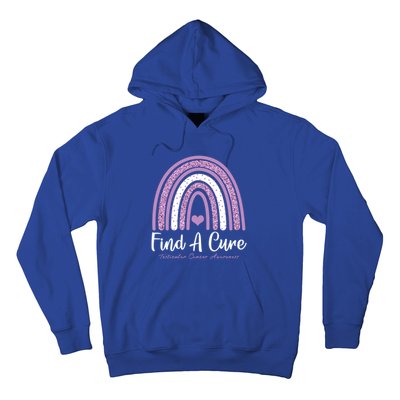 Find A Cure Testicular Cancer Awareness Day Rainbow Warrior Meaningful Gift Hoodie