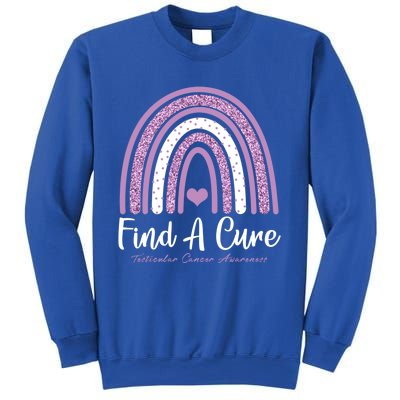 Find A Cure Testicular Cancer Awareness Day Rainbow Warrior Meaningful Gift Sweatshirt