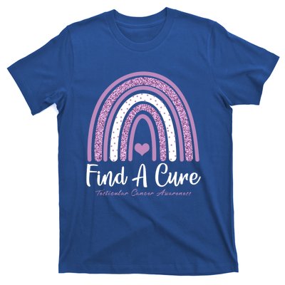 Find A Cure Testicular Cancer Awareness Day Rainbow Warrior Meaningful Gift T-Shirt