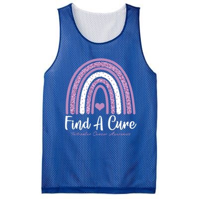 Find A Cure Testicular Cancer Awareness Day Rainbow Warrior Meaningful Gift Mesh Reversible Basketball Jersey Tank