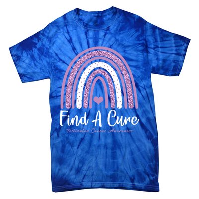 Find A Cure Testicular Cancer Awareness Day Rainbow Warrior Meaningful Gift Tie-Dye T-Shirt